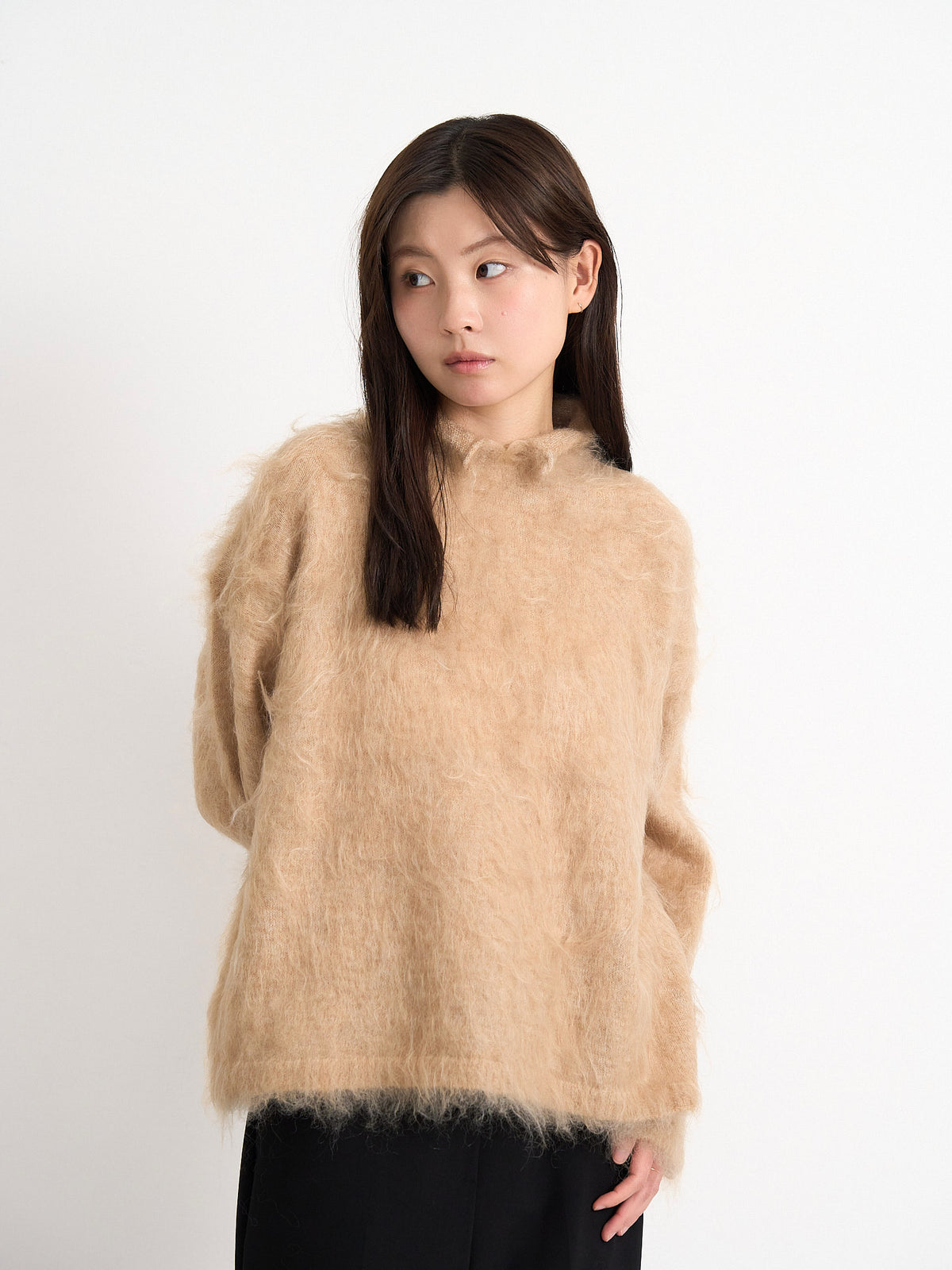 fuzzy knit top