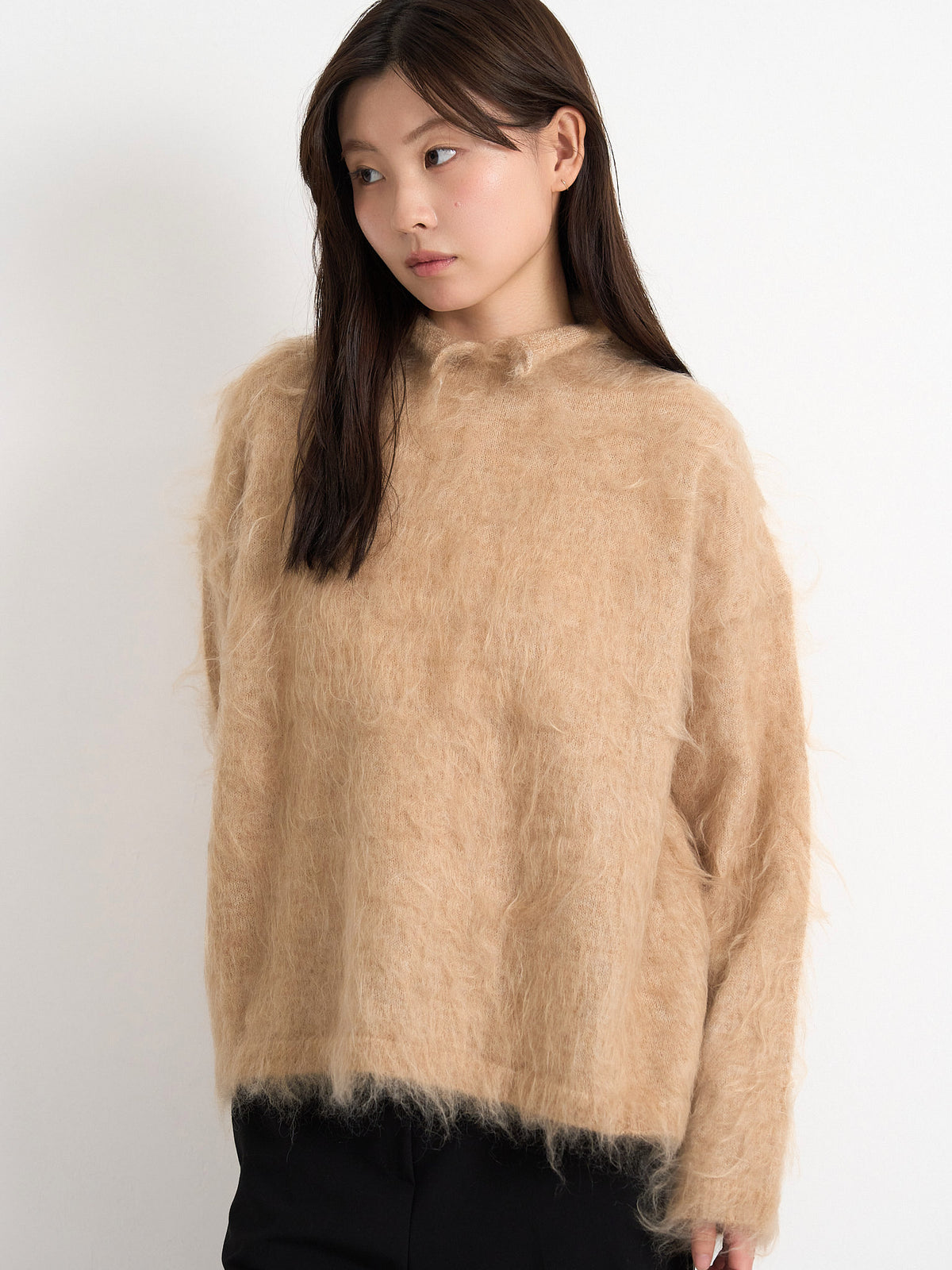 fuzzy knit top