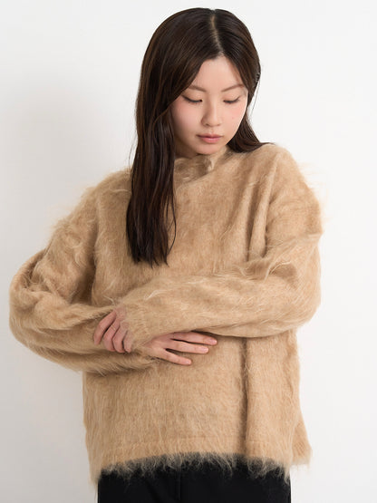 fuzzy knit top