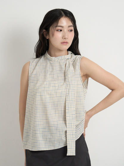 plaid sleeveless