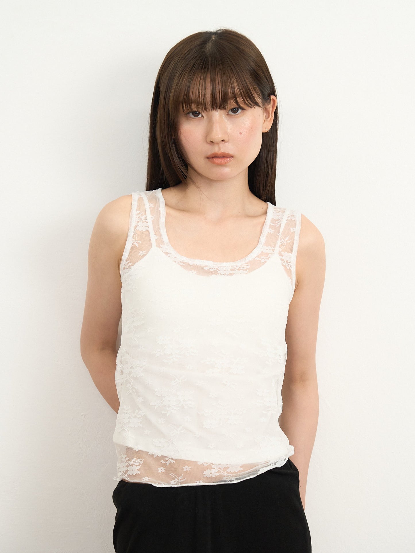 【先行予約販売】sheer lace tank