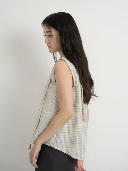 plaid sleeveless