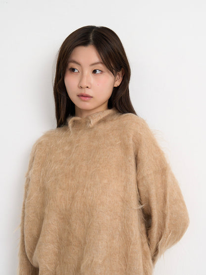 fuzzy knit top