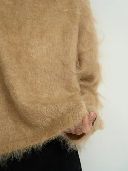 fuzzy knit top