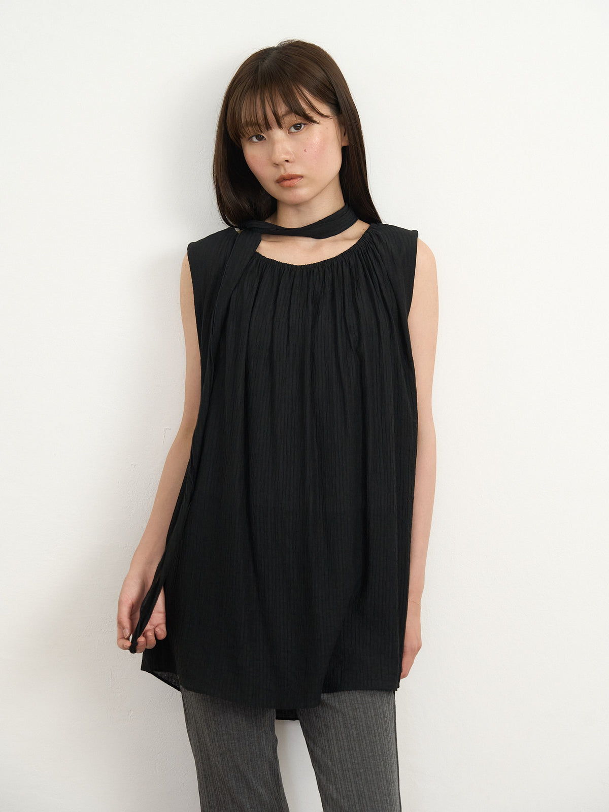 scarf wrinkle one piece