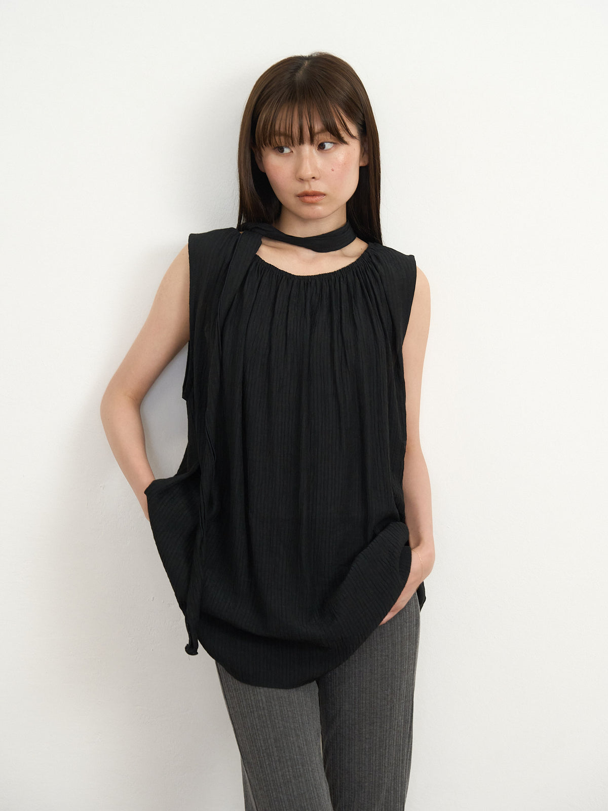 scarf wrinkle one piece