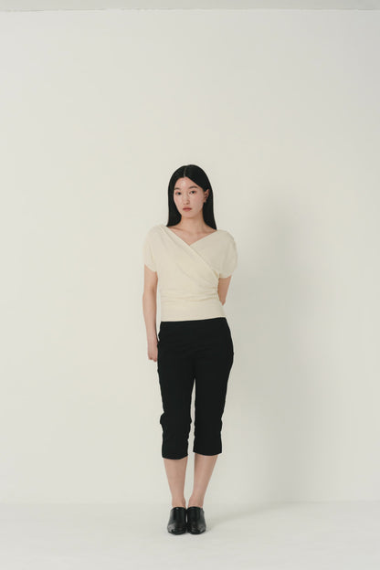 V shirring tee
