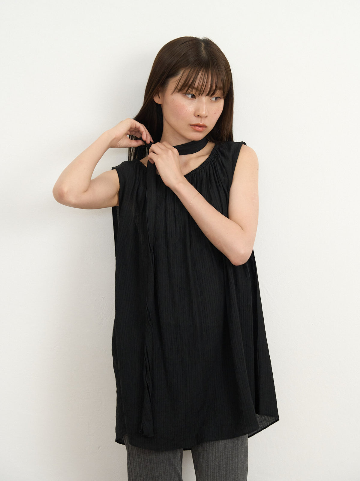 scarf wrinkle one piece