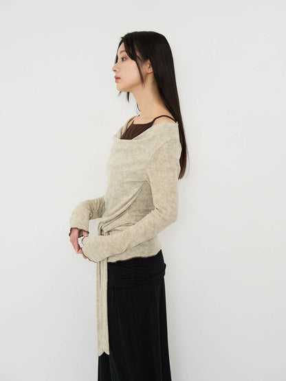 layered rib tie top