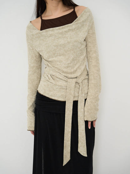 layered rib tie top