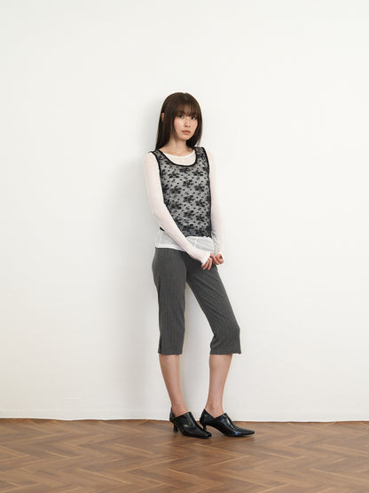 【先行予約販売】sheer lace tank