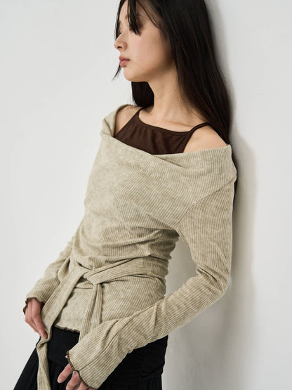 layered rib tie top