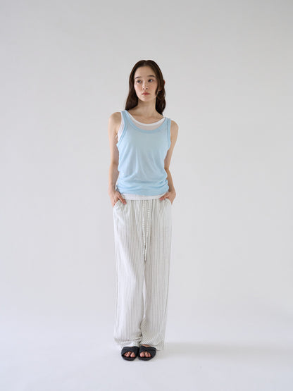 stripe linen pants