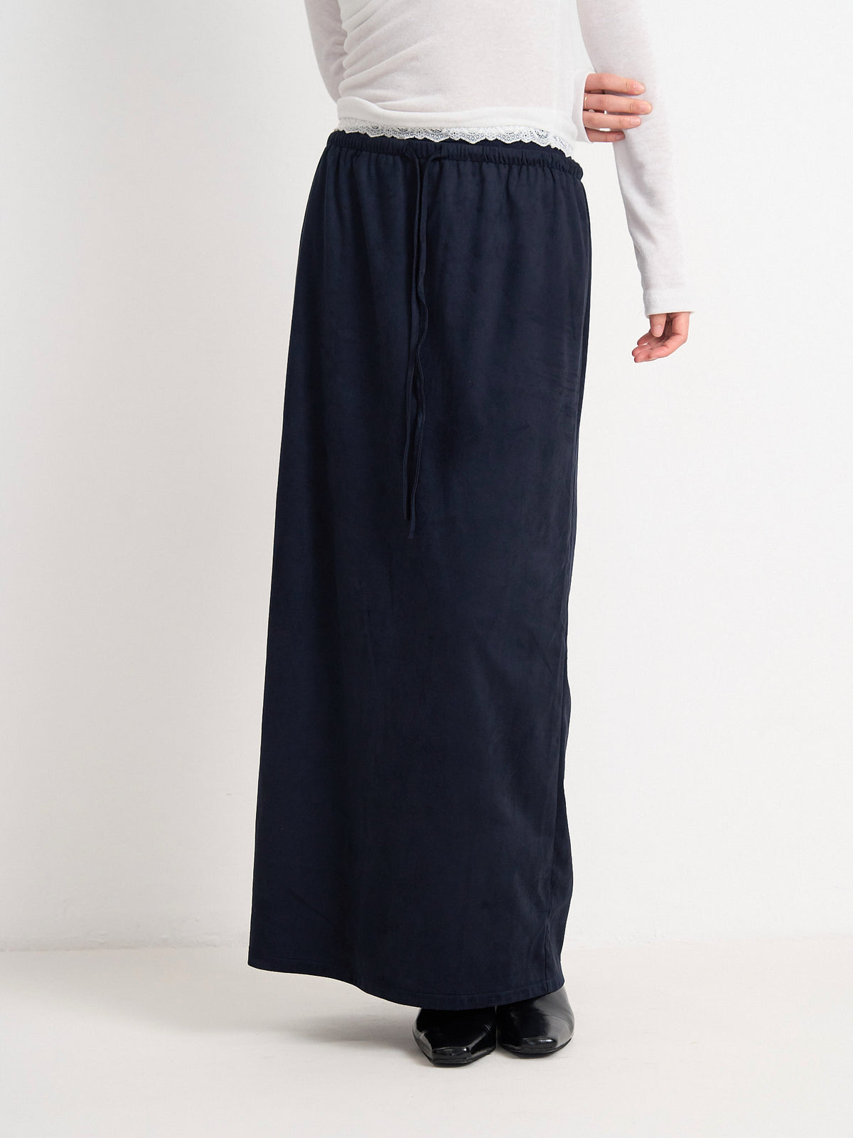 suede color skirt