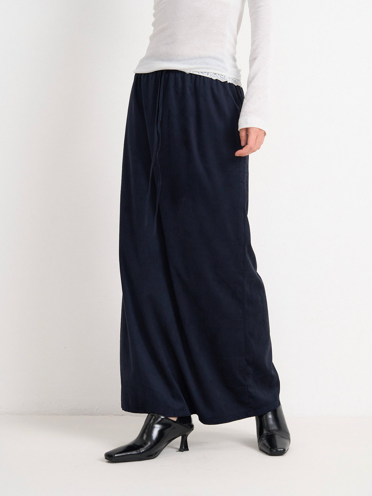 suede color skirt