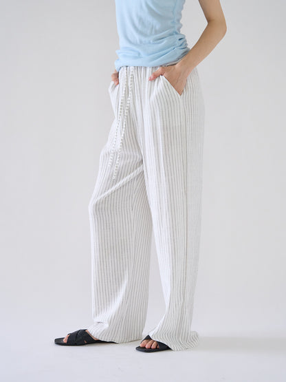 stripe linen pants