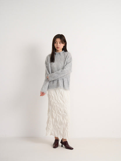 crinkle long skirt