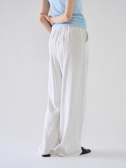 stripe linen pants
