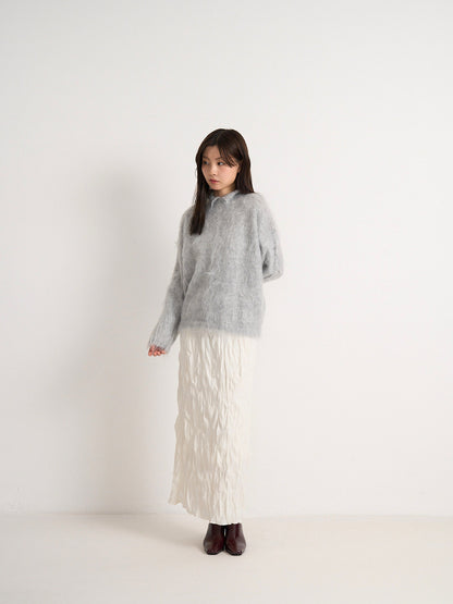 fuzzy knit top