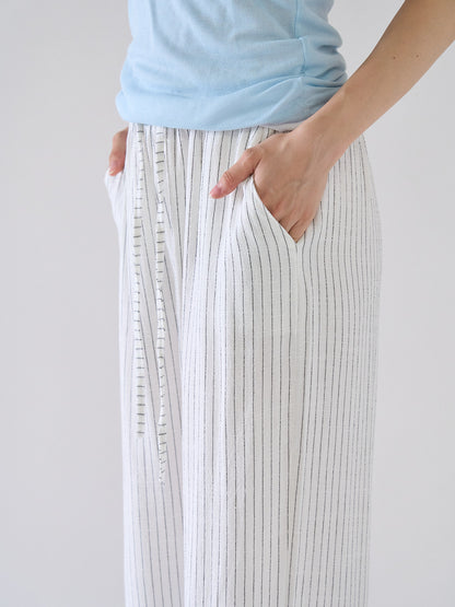 stripe linen pants