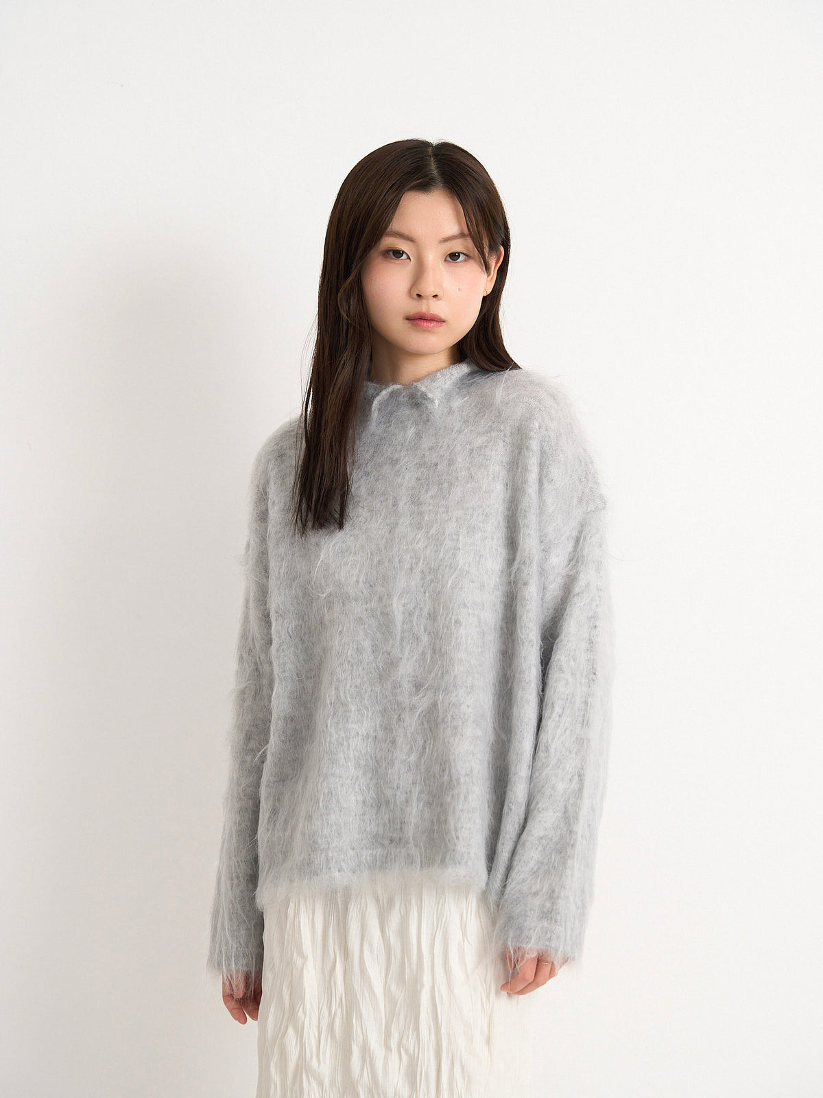 fuzzy knit top