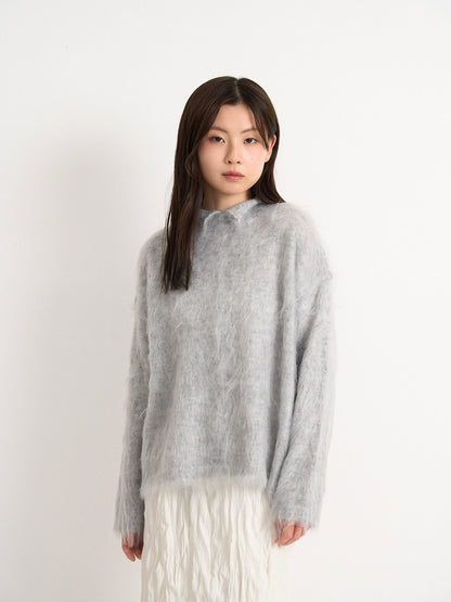fuzzy knit top