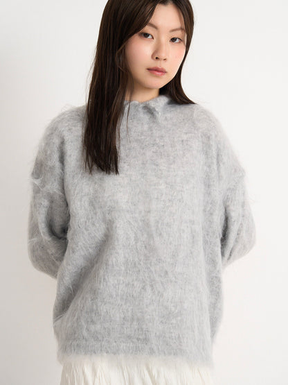 fuzzy knit top