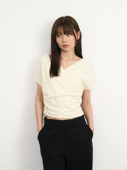 V shirring tee