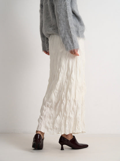 crinkle long skirt