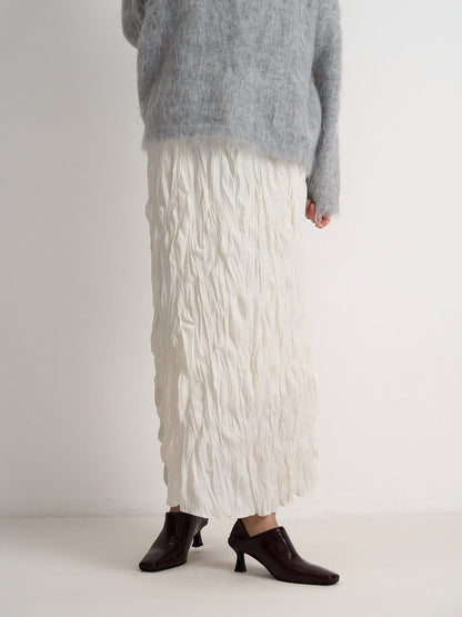 crinkle long skirt