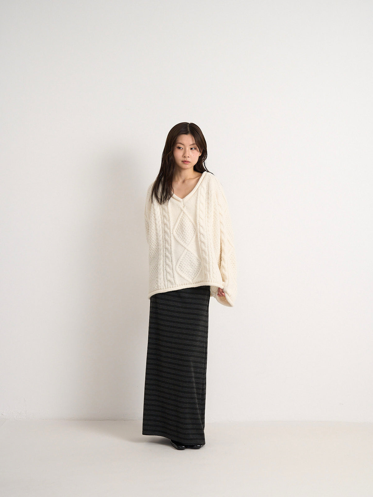 striped knit skirt