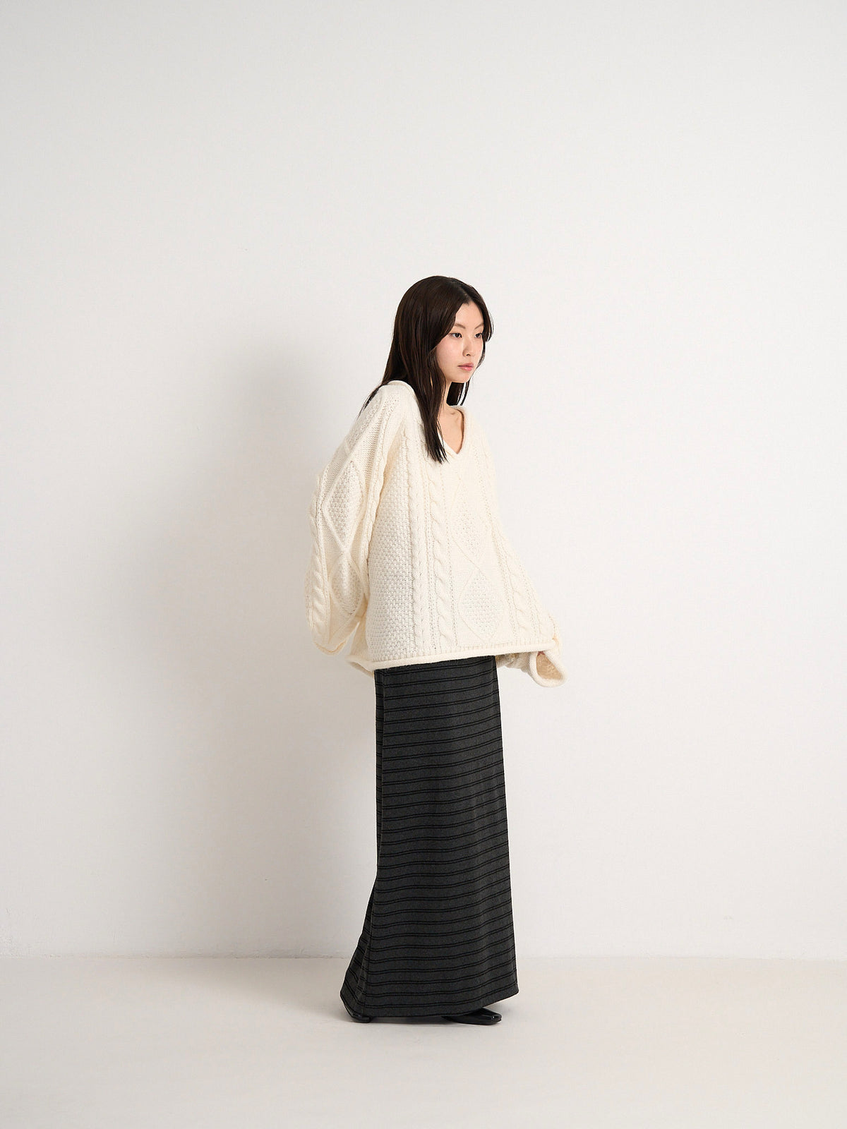 striped knit skirt