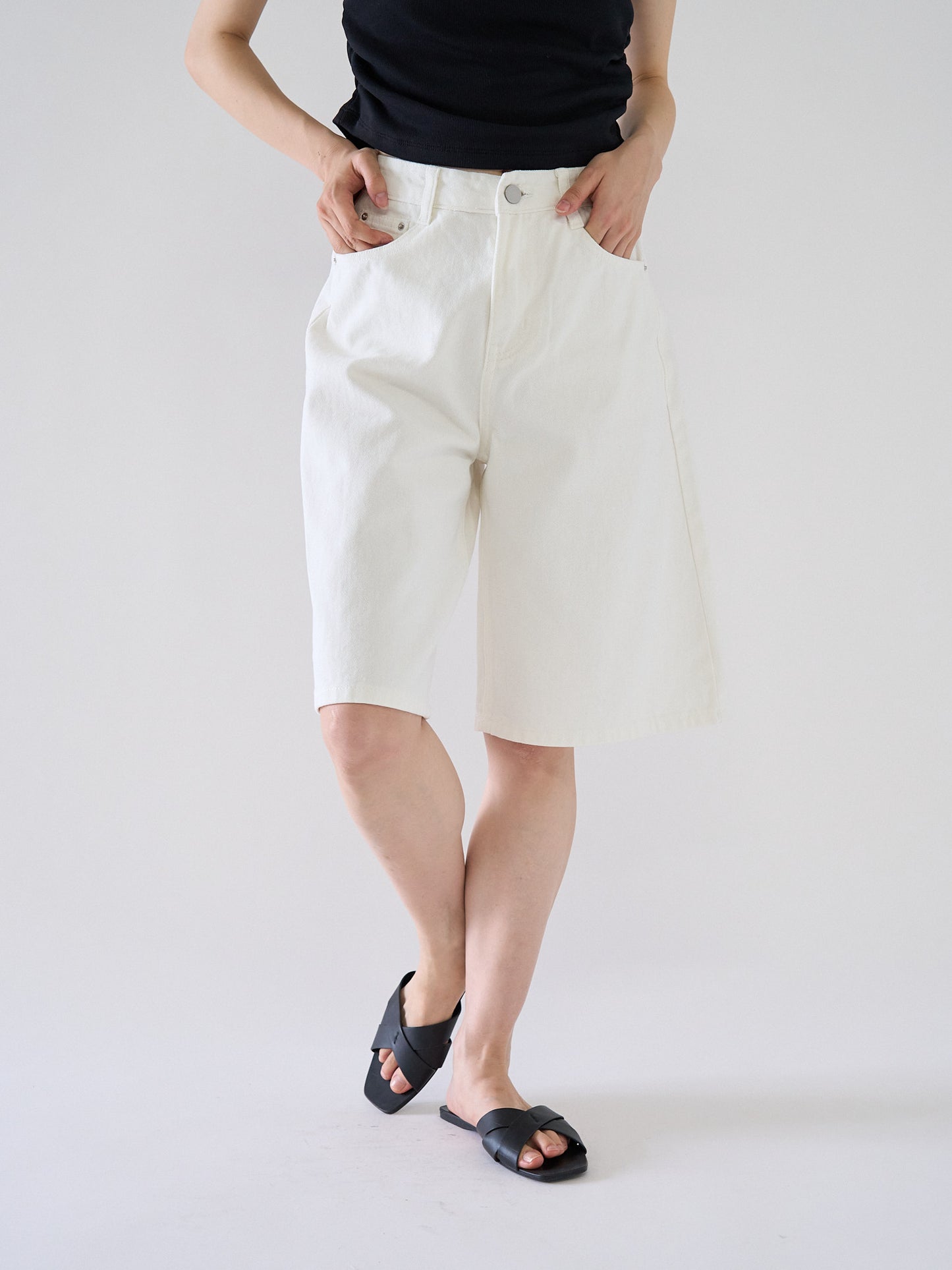 loose cotton half pants