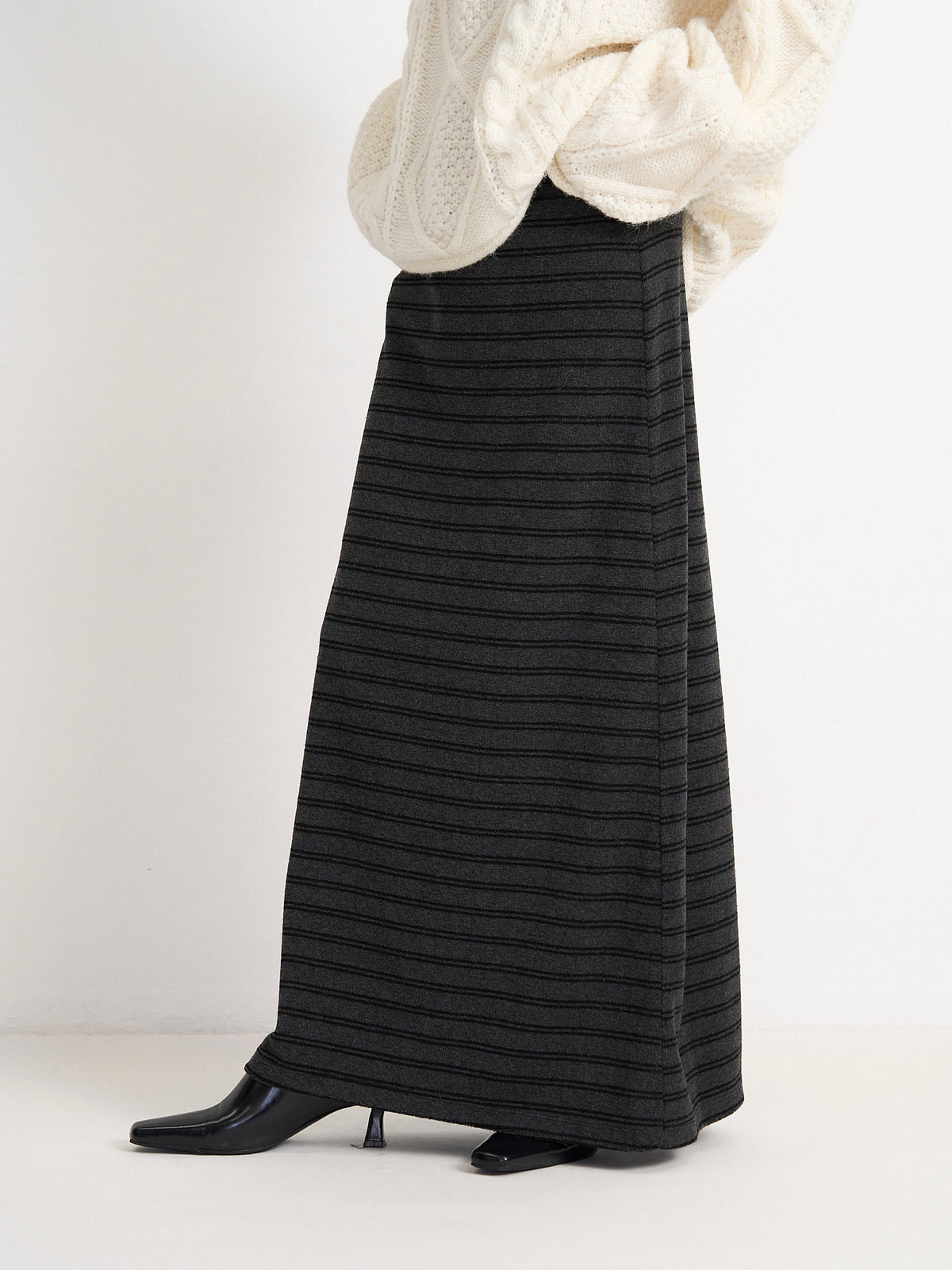 striped knit skirt