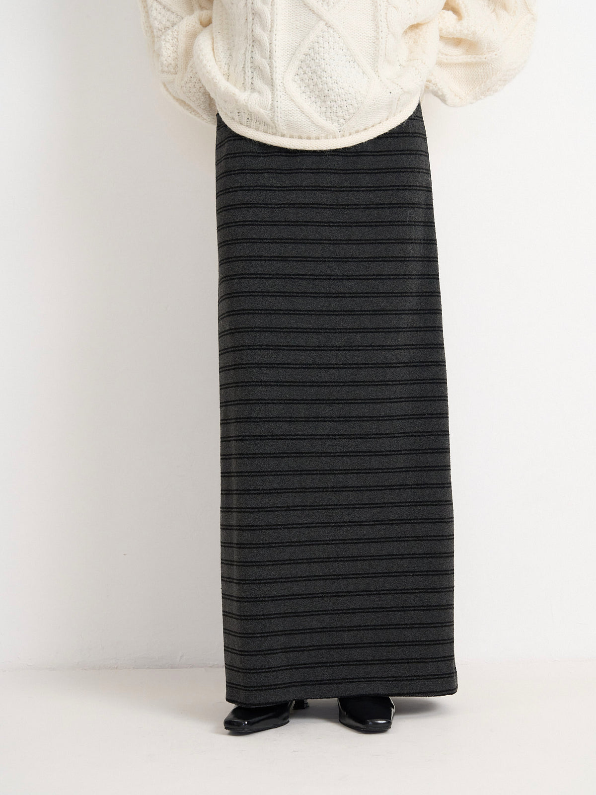 striped knit skirt