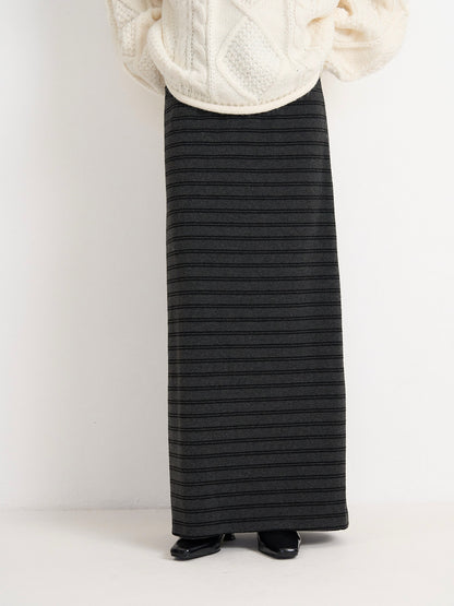 striped knit skirt