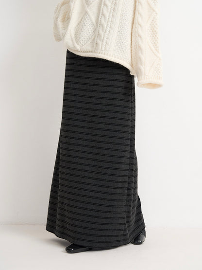 striped knit skirt