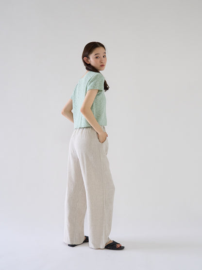 stripe linen pants