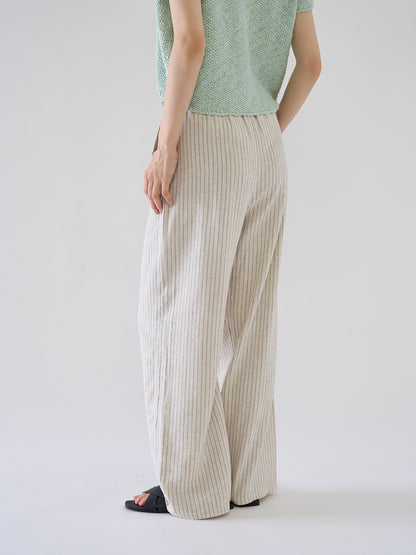 stripe linen pants