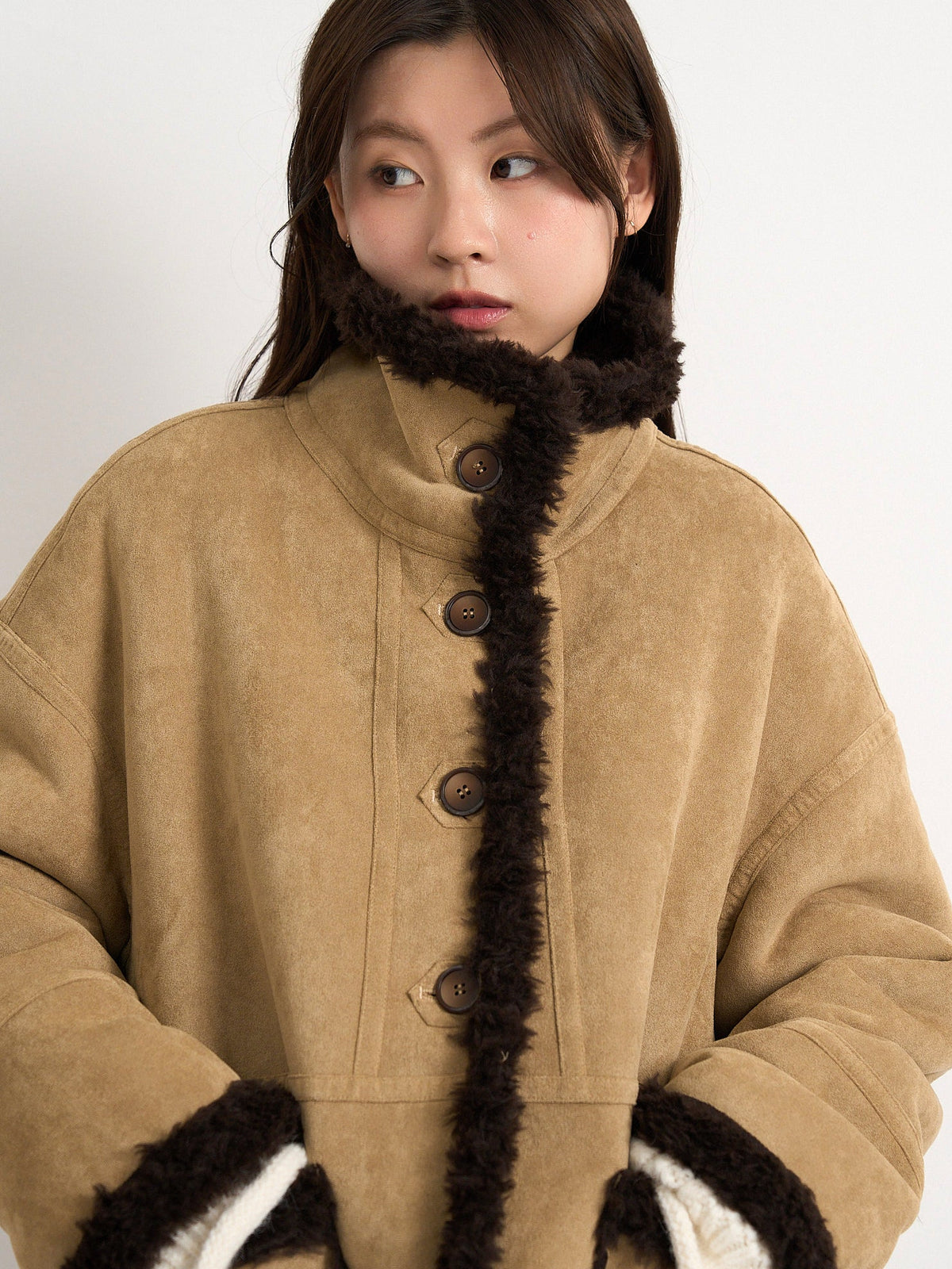reversible mouton jacket