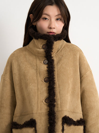 reversible mouton jacket