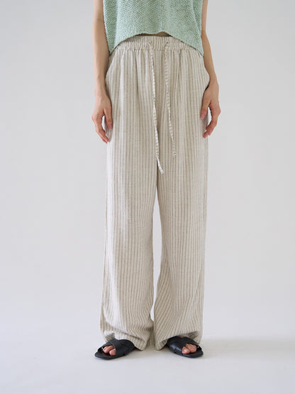 stripe linen pants