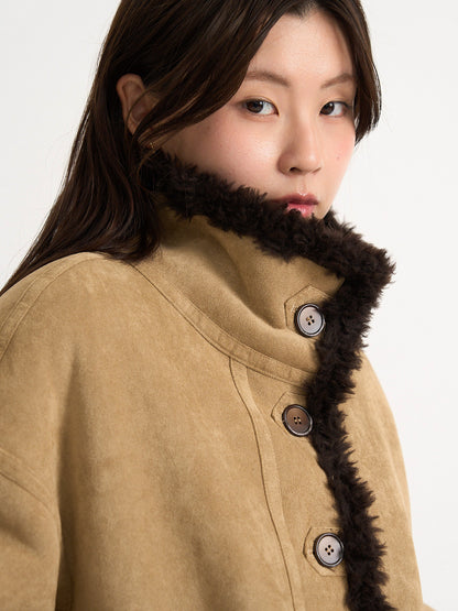 reversible mouton jacket