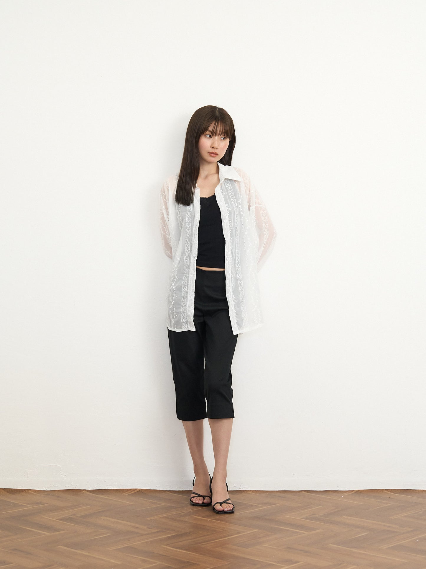 【先行予約販売】tie back lace shirt