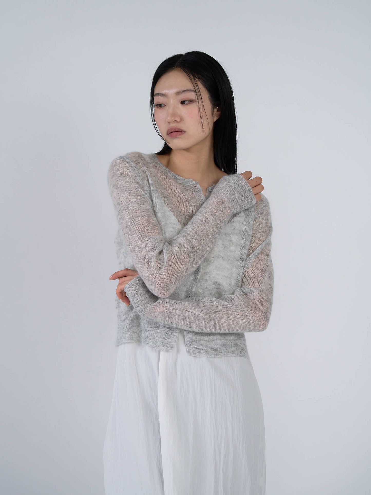 sheer cardigan