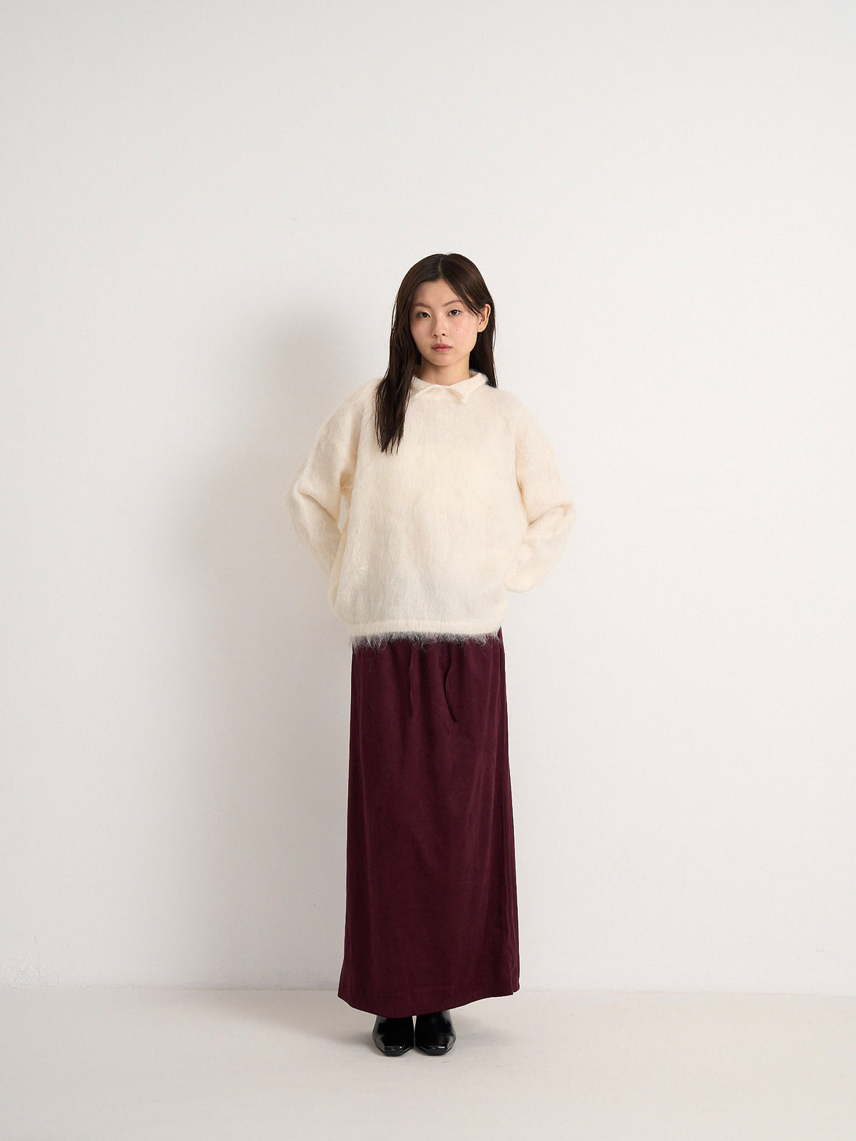 fuzzy knit top