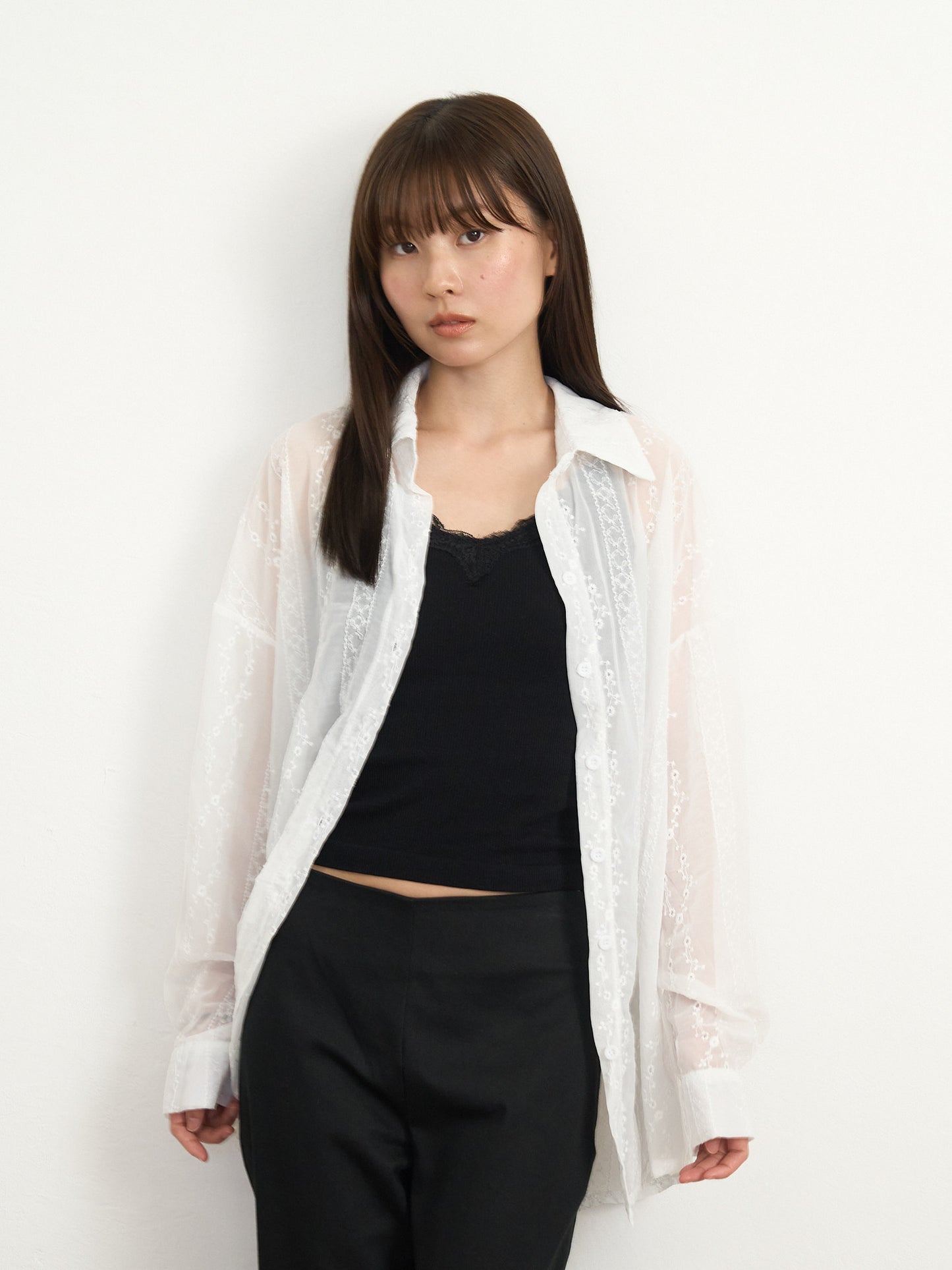 【先行予約販売】tie back lace shirt