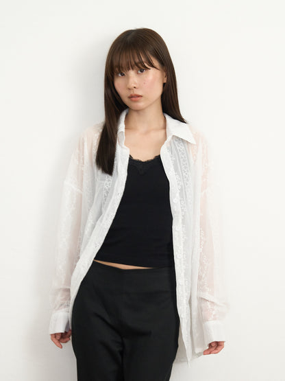 【先行予約販売】tie back lace shirt