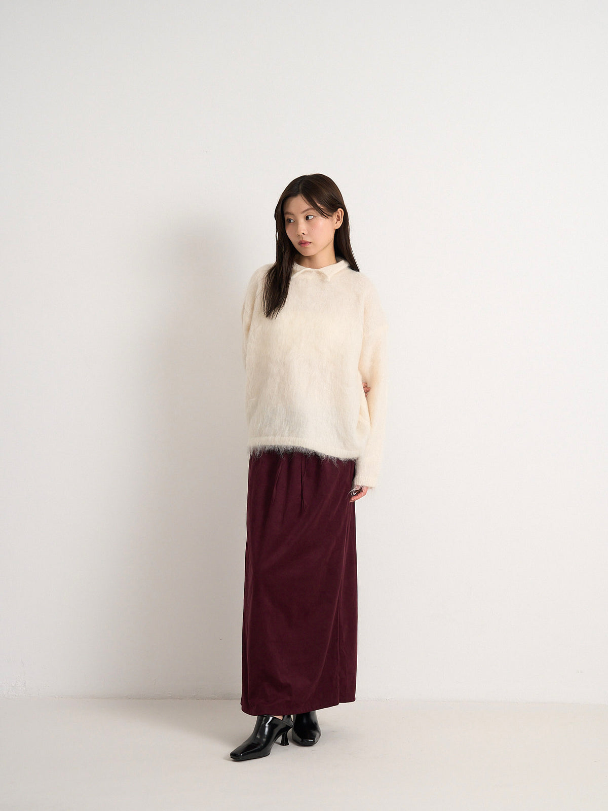 fuzzy knit top