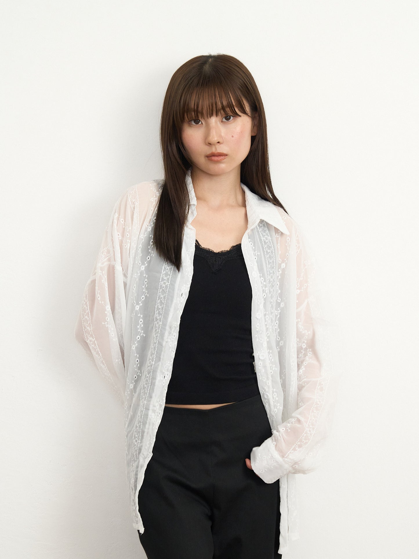 【先行予約販売】tie back lace shirt